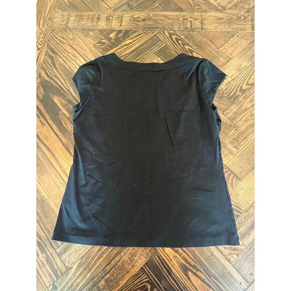 Lafayette 148 New York Black Basic Daily Y2K Shirt Women XL Minimalist Capsule - Picture 3 of 7